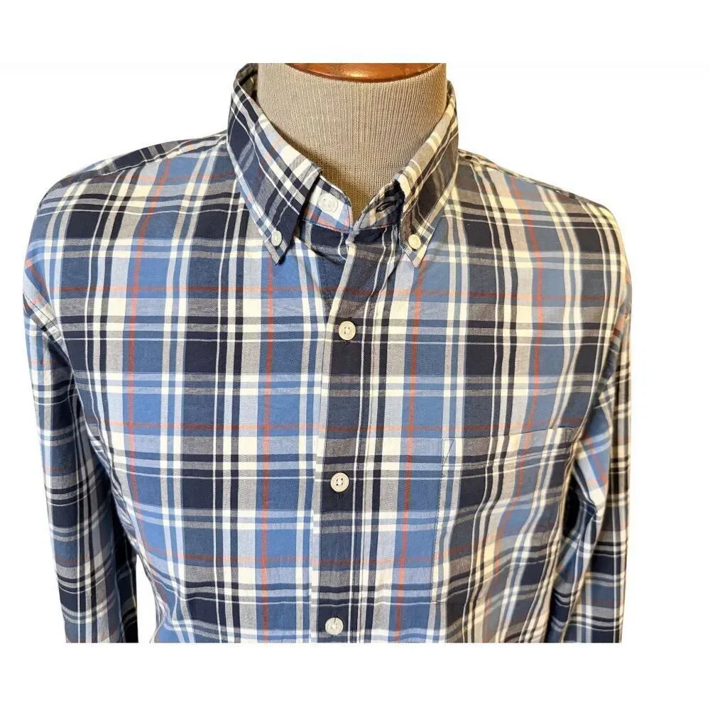 NWT J. Crew Flex Washed Slim Button Down Plaid Shirt XL Re-Imagined Sustainable